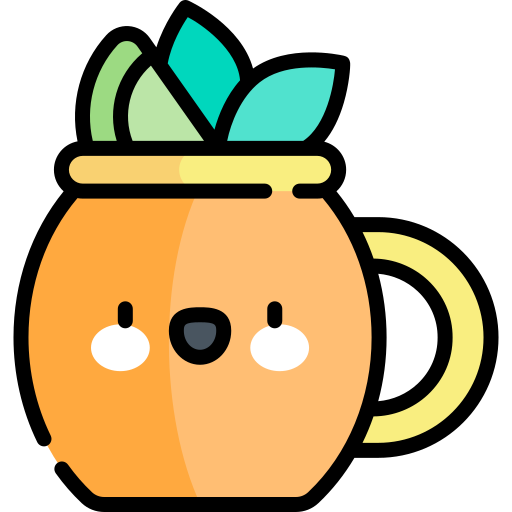 Moscow mule Kawaii Lineal color icon