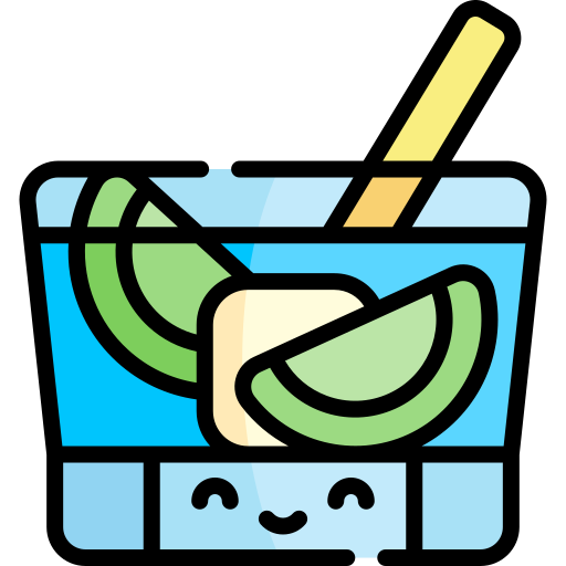 caipiroska Kawaii Lineal color icono