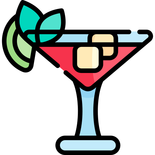 cocktail Kawaii Lineal color Icône