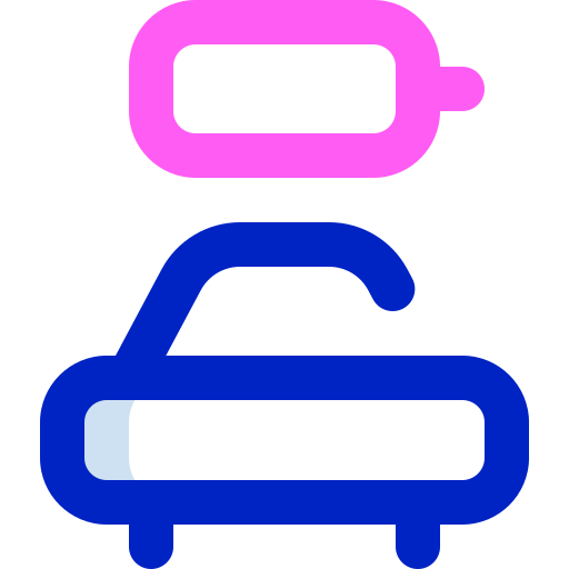 Electric car Super Basic Orbit Color icon