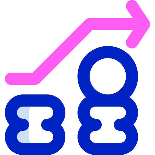 경제적 격차 Super Basic Orbit Color icon