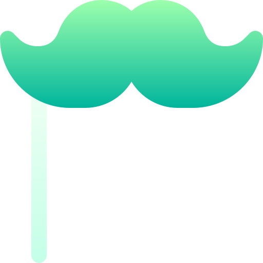 Moustache Basic Gradient Gradient icon