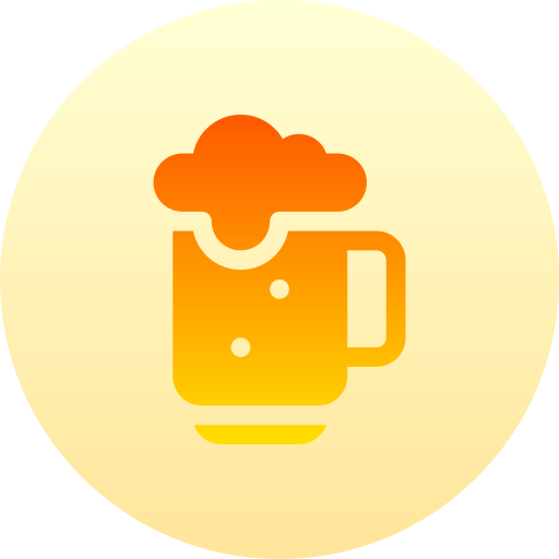 맥주 Basic Gradient Circular icon