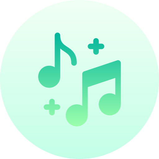 音楽 Basic Gradient Circular icon