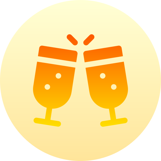 シャンパン Basic Gradient Circular icon