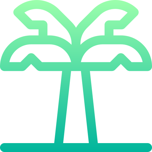 palmera Basic Gradient Lineal color icono