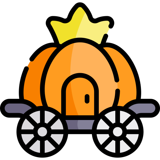 かぼちゃの馬車 Kawaii Lineal color icon
