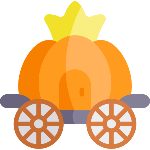 かぼちゃの馬車 Kawaii Flat icon