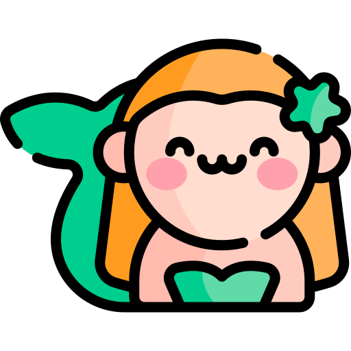 マーメイド Kawaii Lineal color icon