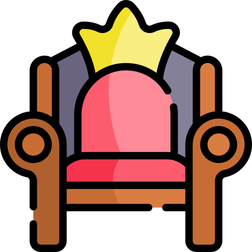 王位 Kawaii Lineal color icon