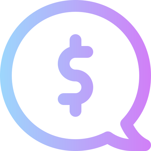 Money talk Super Basic Rounded Gradient icon