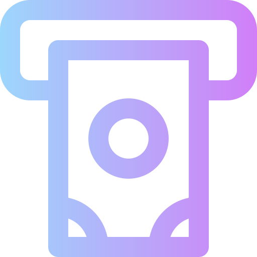 geldabhebung Super Basic Rounded Gradient icon