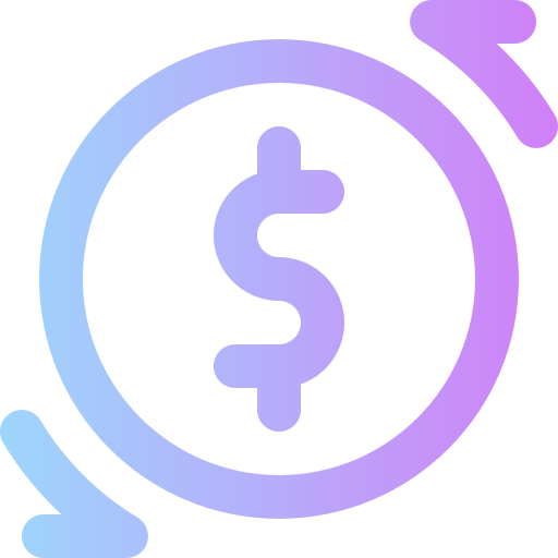 Chargeback Super Basic Rounded Gradient icon