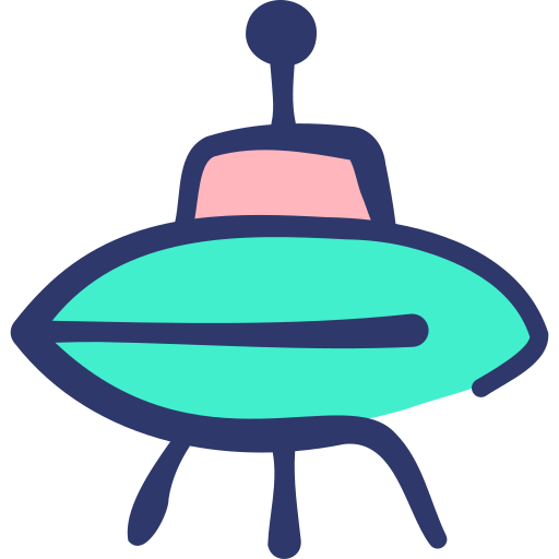 Ufo Basic Hand Drawn Lineal Color icon
