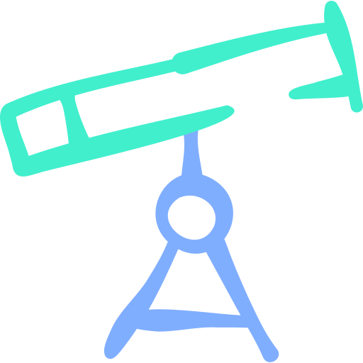 telescopio Basic Hand Drawn Color icona