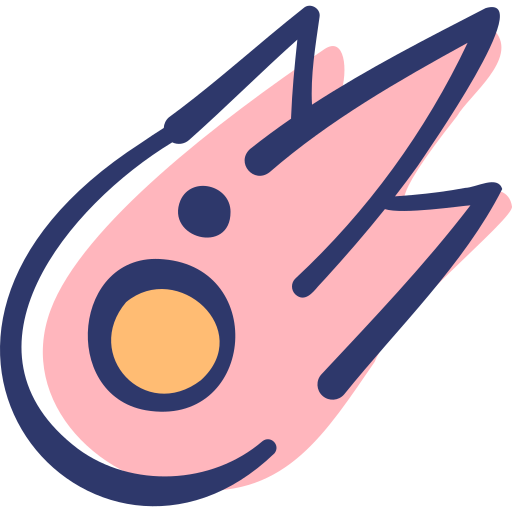 cometa Basic Hand Drawn Lineal Color icono