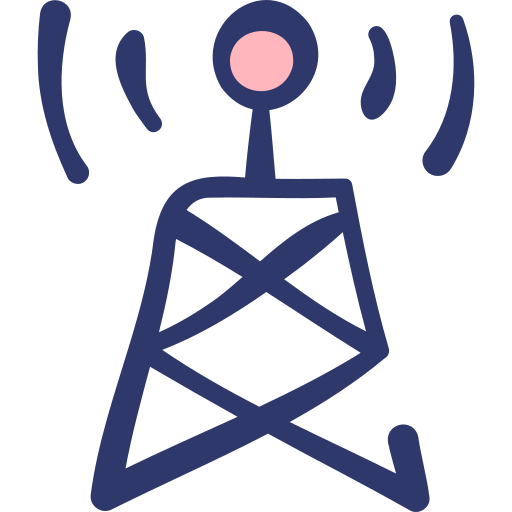 Signal Basic Hand Drawn Lineal Color icon