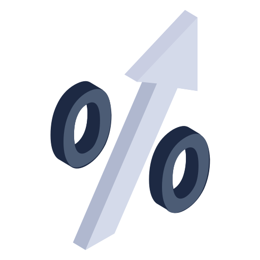 tasa de interés Generic Isometric icono