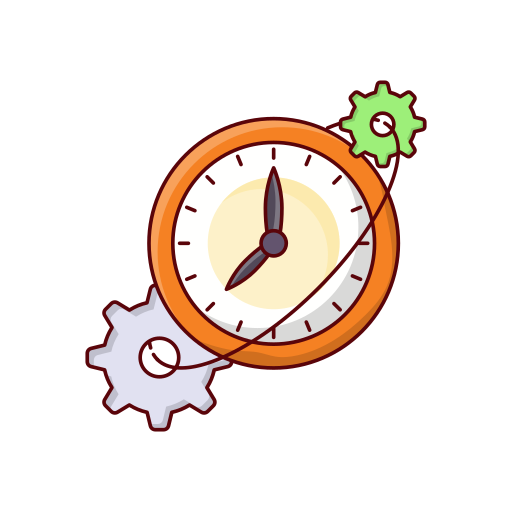 Time management Vector Stall Lineal Color icon