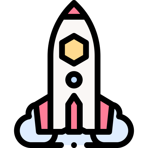 Rocket Detailed Rounded Lineal color icon