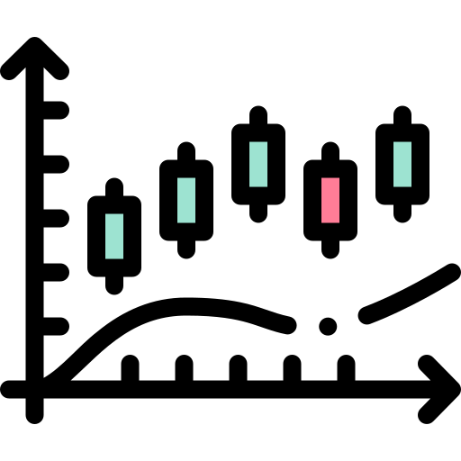 Свечной график Detailed Rounded Lineal color иконка