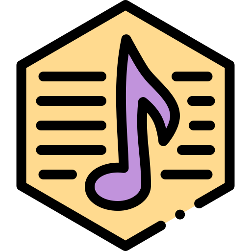 musik Detailed Rounded Lineal color icon