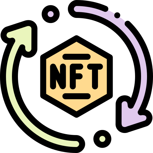 nft Detailed Rounded Lineal color icono