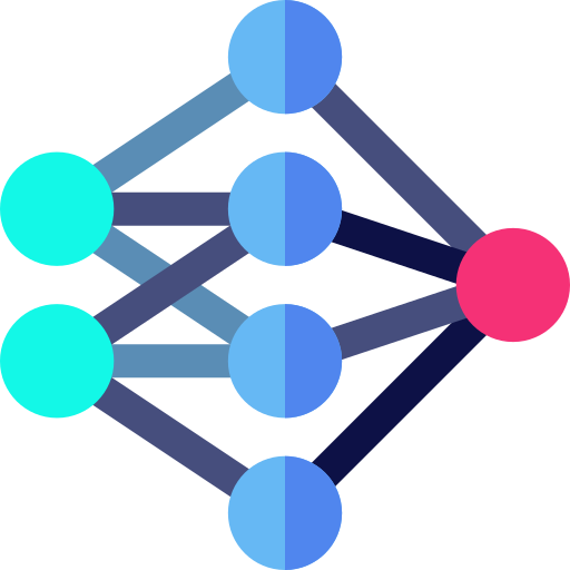 Neural network Basic Rounded Flat icon