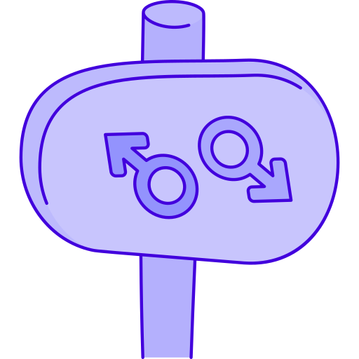 Gender symbol Generic Outline Color icon