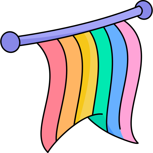 bandera Generic Thin Outline Color icono
