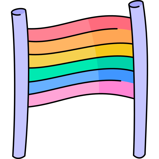 bandeira Generic Thin Outline Color Ícone