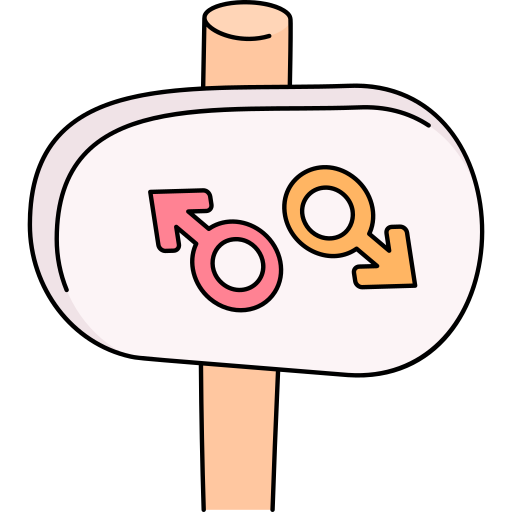 símbolo de género Generic Thin Outline Color icono