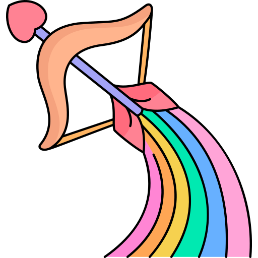 flecha Generic Thin Outline Color icono