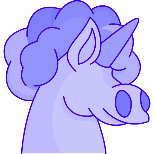 unicornio Generic Outline Color icono