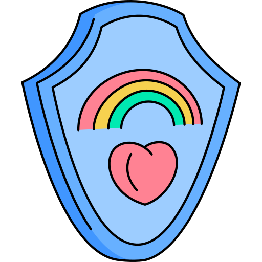 escudo Generic Thin Outline Color icono