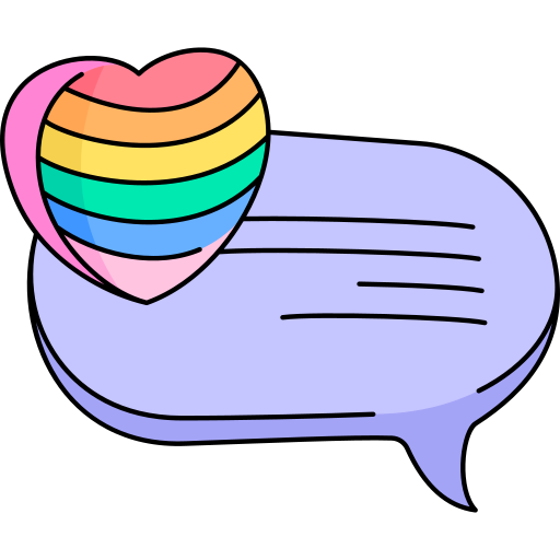 Pride Generic Thin Outline Color icon