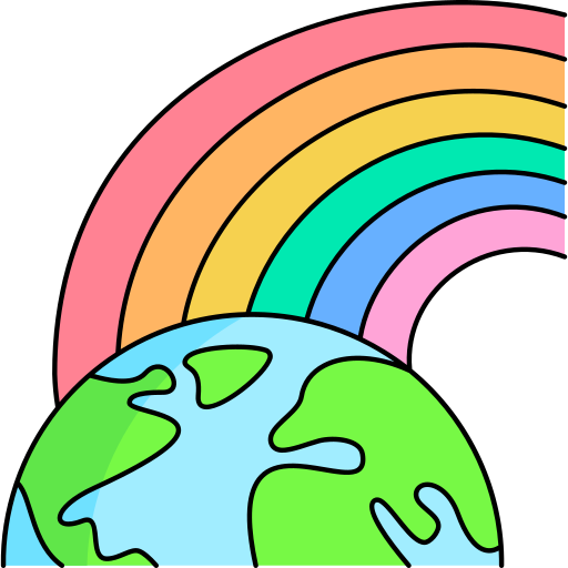 arcoíris Generic Thin Outline Color icono