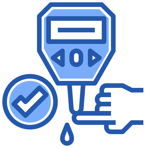 diabetes-test Generic Blue icon