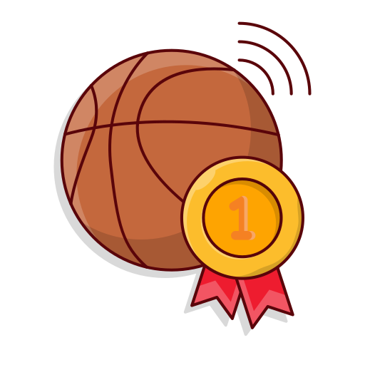 basketball Vector Stall Lineal Color icon