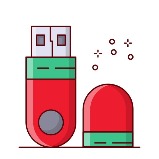 usb Vector Stall Lineal Color icon