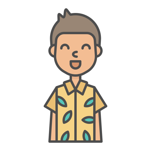 hawaiiaans hemd Generic Outline Color icoon