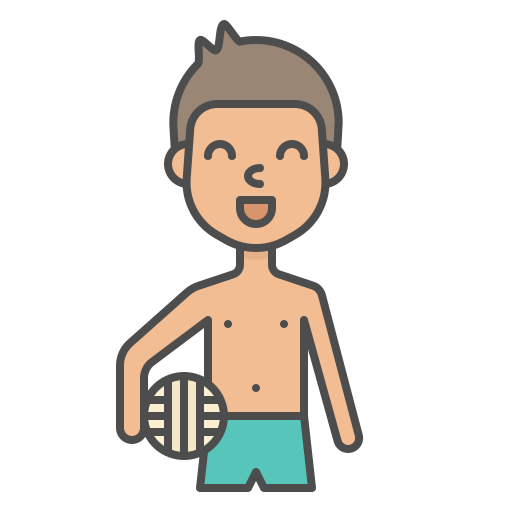 volleyballspieler Generic Outline Color icon