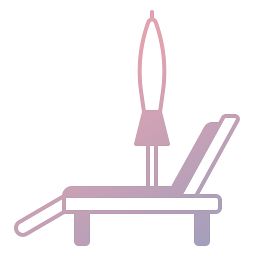 silla de playa Generic Flat Gradient icono