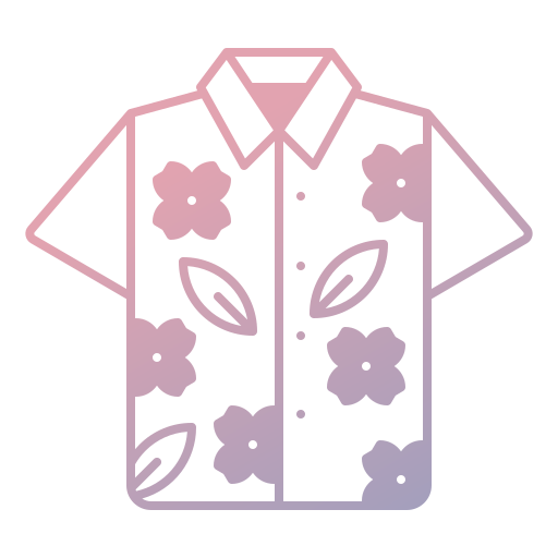 camisa hawaiana Generic Flat Gradient icono
