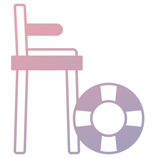 silla salvavidas Generic Flat Gradient icono