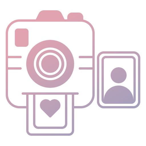cámara polaroid Generic Flat Gradient icono