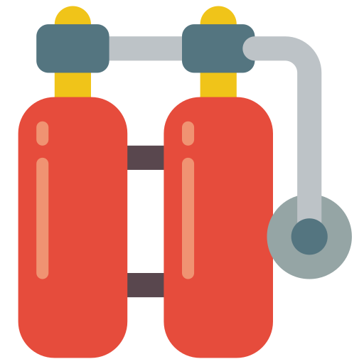 Oxygen tanks Basic Miscellany Flat icon