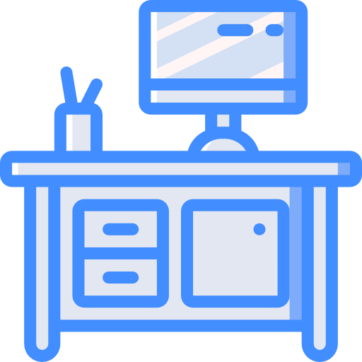 Desk Basic Miscellany Blue icon