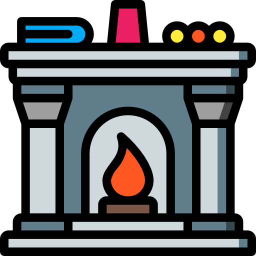 Fireplace Basic Miscellany Lineal Color icon