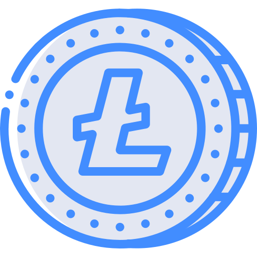 litecoin Basic Miscellany Blue icoon